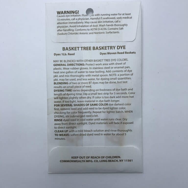 Basket Tree Dye Levair’s Caning Supplies