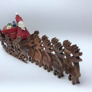 Santa's Sleigh & Reindeer Set
