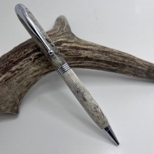 Elk Antler Chrome Streamline Pen
