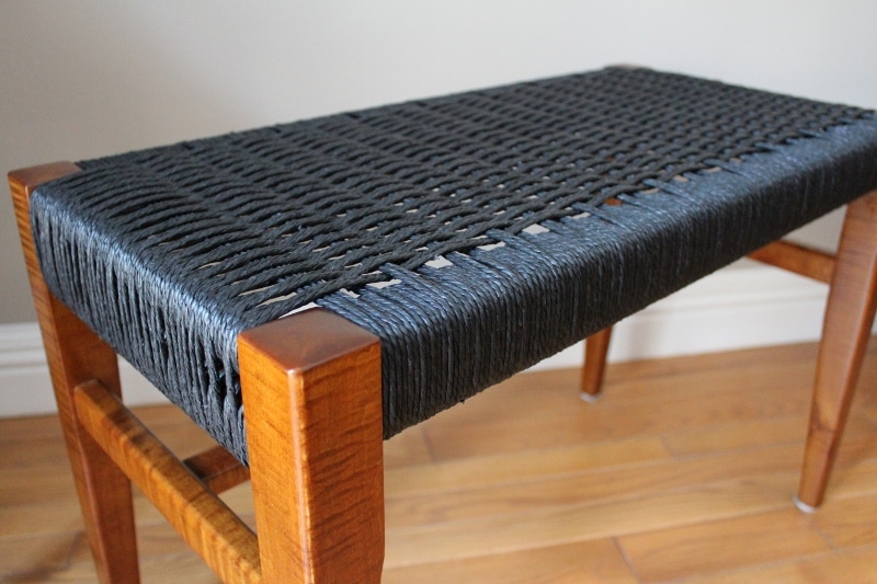 Unlaced Black Danish Cord Bench