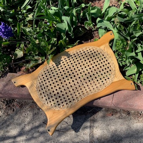 Katherine Mathewson  Hand Caned Canoe seat