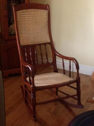 Curved Back Chair / hand caningby Paul R.  City of Kawartha Lakes
